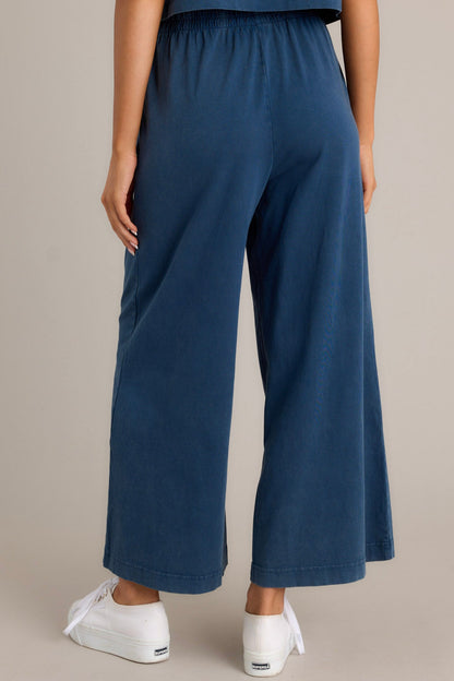Z Supply Scout Midnight Blue Cotton Jersey Flare Pant