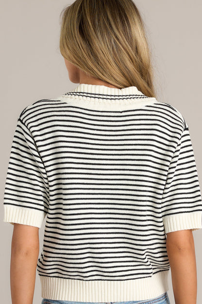 Woodland Trails Ivory Stripe Sweater Top