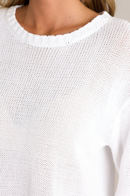 Z Supply Emerson White Cropped Sweater
