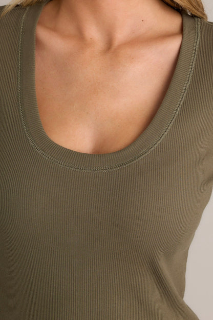 Z Supply Sirena Rib Grape Leaf Green Long Sleeve Top