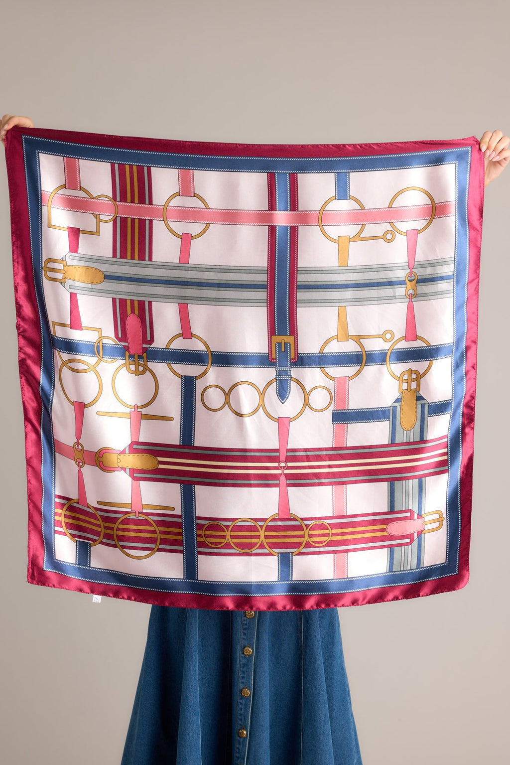 A Breezy Day Magenta Multi Print Scarf