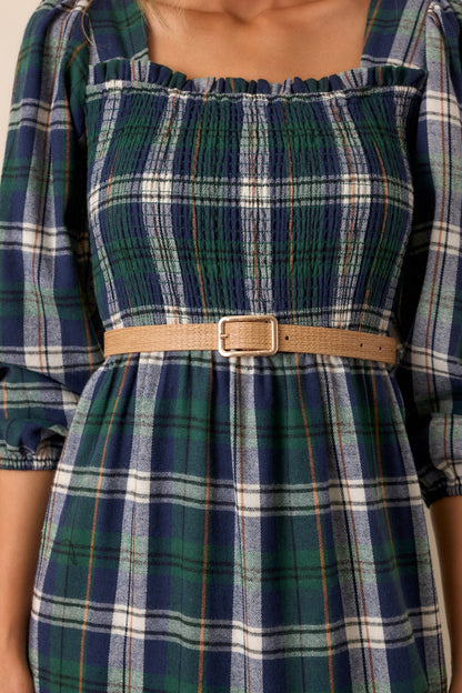 Final Touches Tan Woven Textured Belt