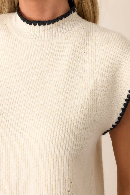 Falling Leaves Ivory Sweater Top