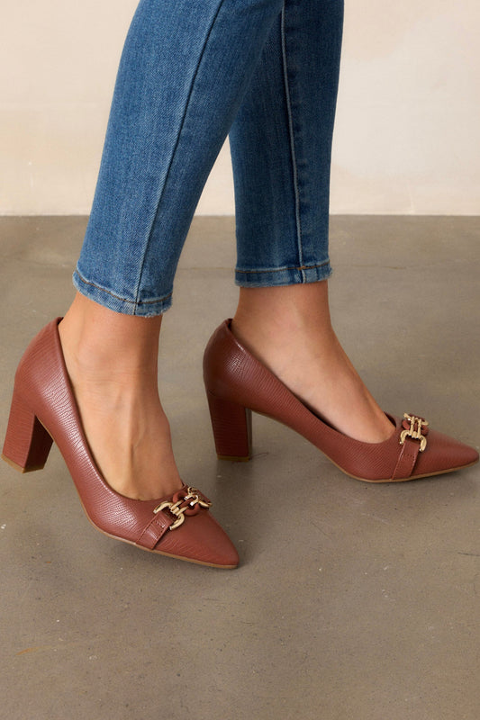 How It Went Brown Block Heel