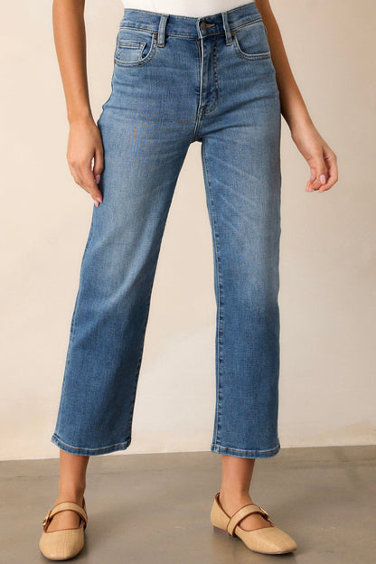 Handled It Medium Wash Straight Leg Jeans