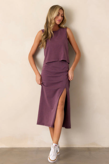Z Supply Shilo Cocoa Berry Knit Skirt