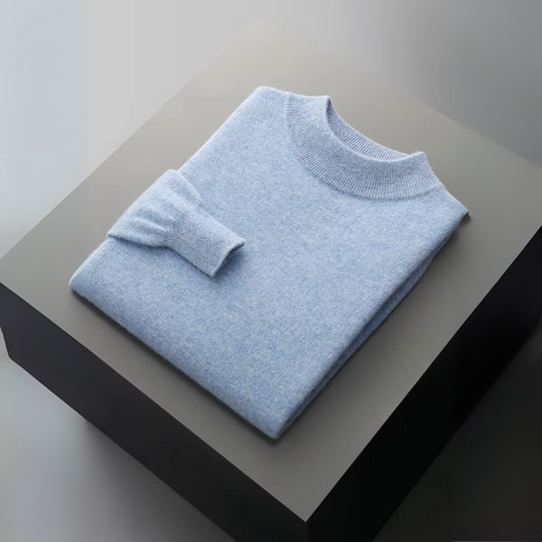 The Geneva Merino Wool Mock Neck Sweater