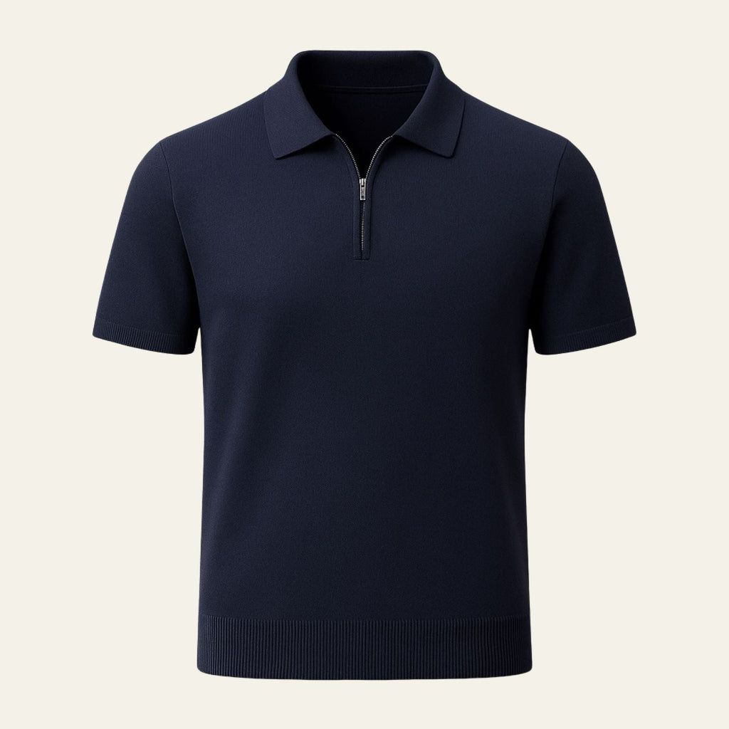 The Marbella Quarter Zip Knit Polo
