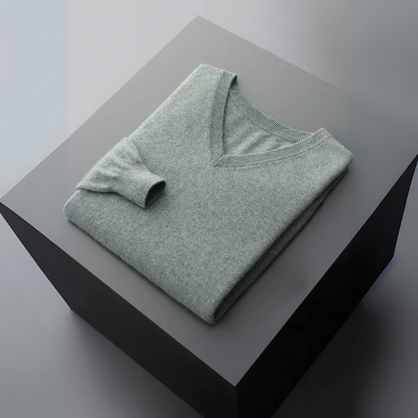 The Amalfi Merino Wool V-Neck Sweater