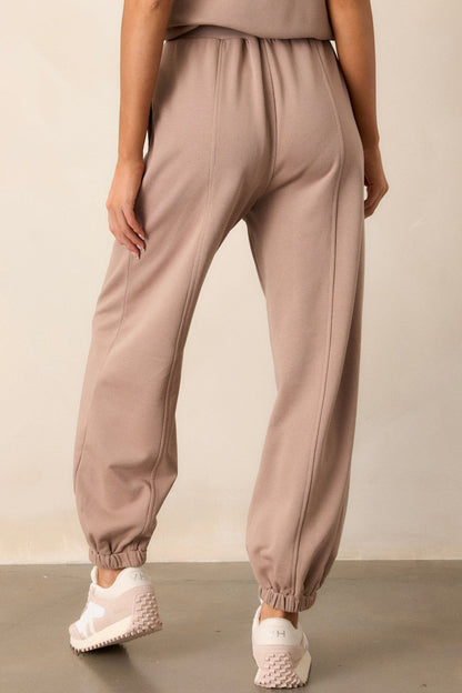 Almost Forever Cotton Light Mocha Joggers