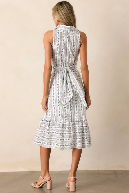 Girl On The Go Ivory Midi Shirt Dress