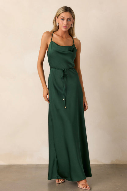 Gleaming Glam Emerald Maxi Dress