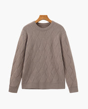 Diamond Knit Crewneck Sweater