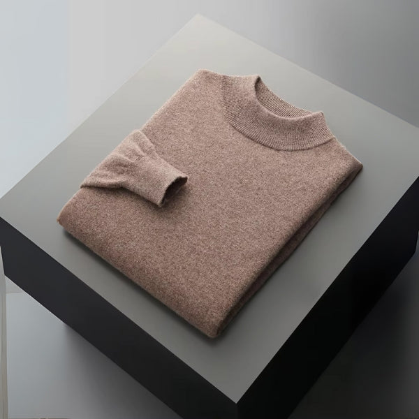 The Geneva Merino Wool Mock Neck Sweater