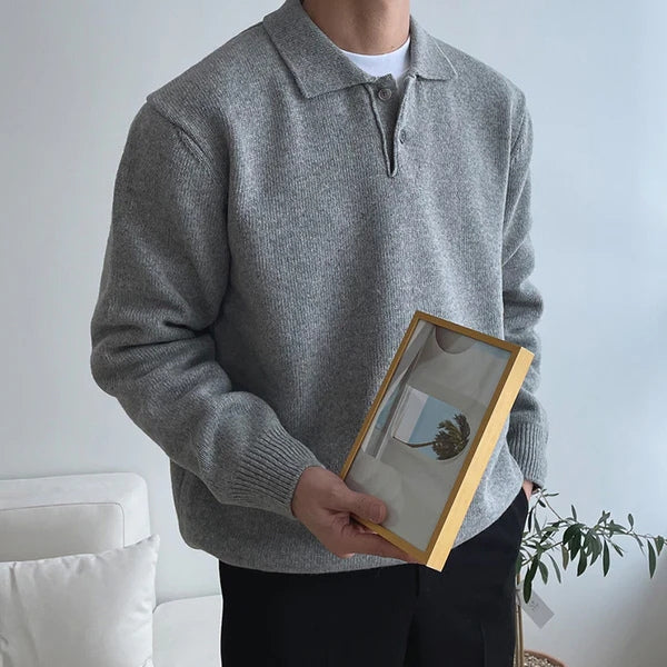 The Oslo Soft-Knit Polo Sweater