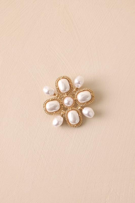Dancing Through Dreams Ivory Pearl Brooch