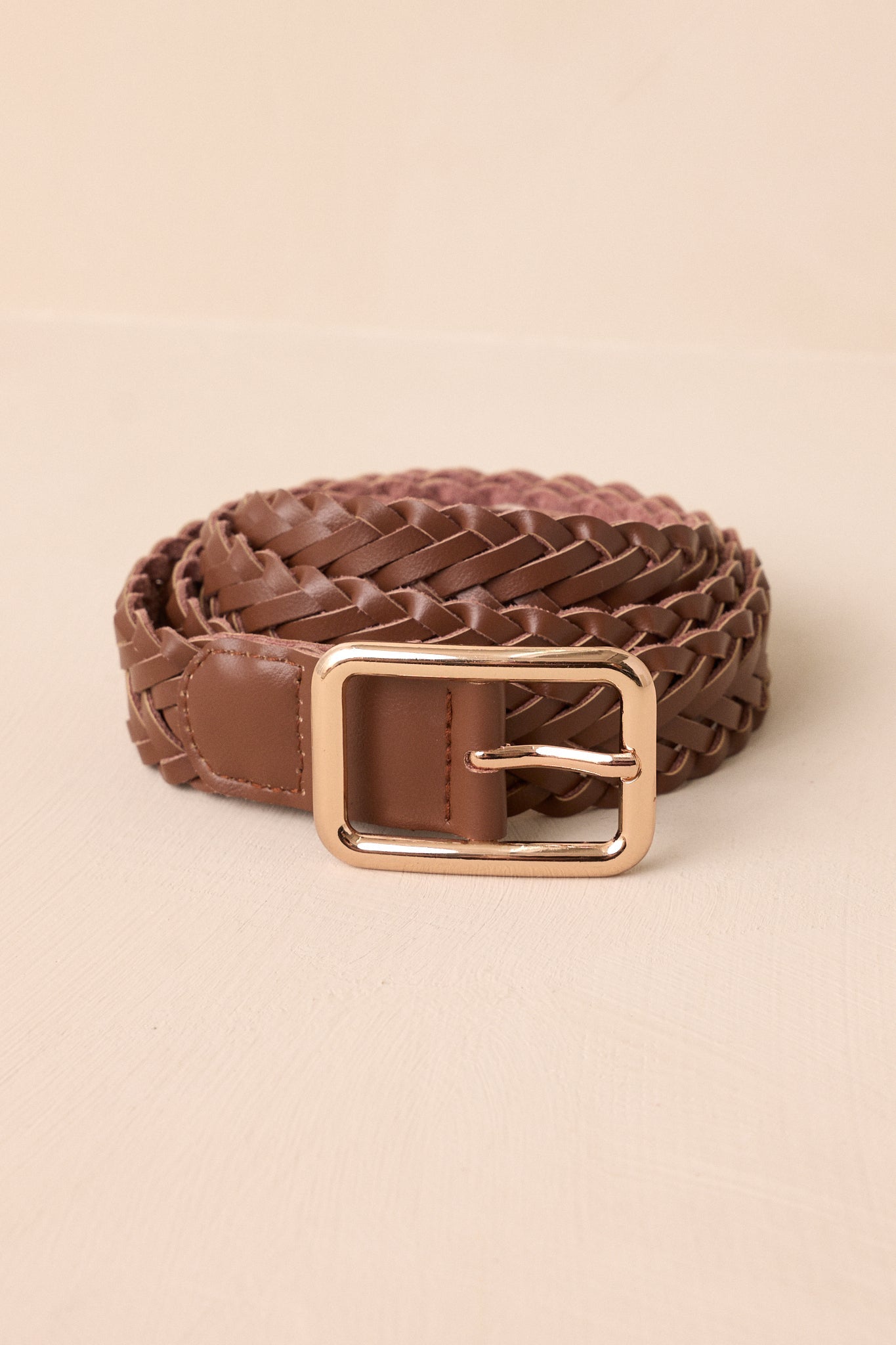 Let's Get Going Dark Brown Braided Belt