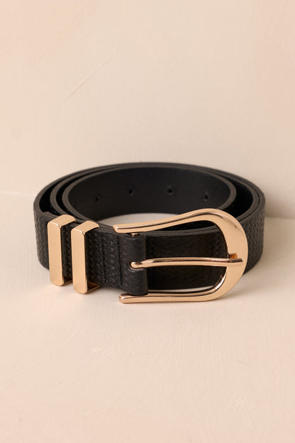 Desert Radiance Black Woven Textured Belt