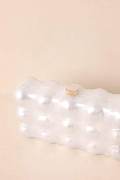Eclipse’s Whisper Ivory Pearlescent Clutch