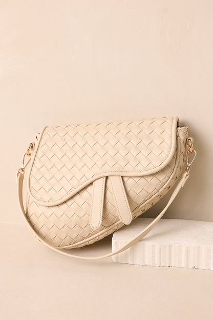 Around City Streets Woven Ivory Saddlebag