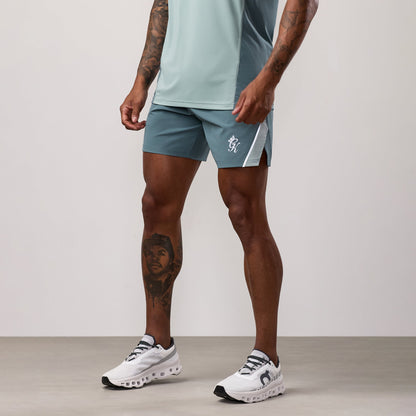 Gym King Flex 2.0 Short - Silver Blue/Petrol Blue