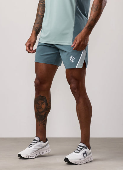 Gym King Flex 2.0 Short - Silver Blue/Petrol Blue