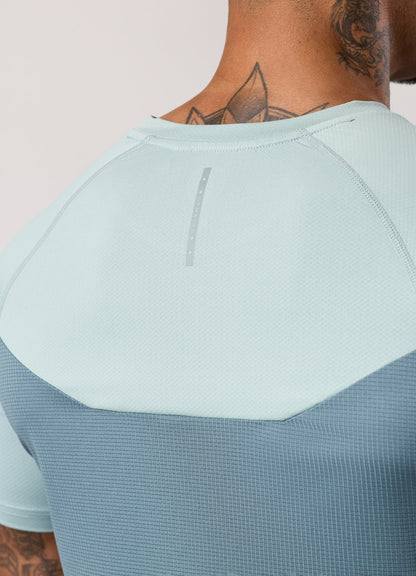 Gym King Flex 2.0 Tee - Silver Blue/Petrol Blue