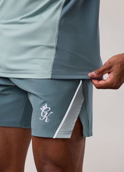 Gym King Flex 2.0 Short - Silver Blue/Petrol Blue