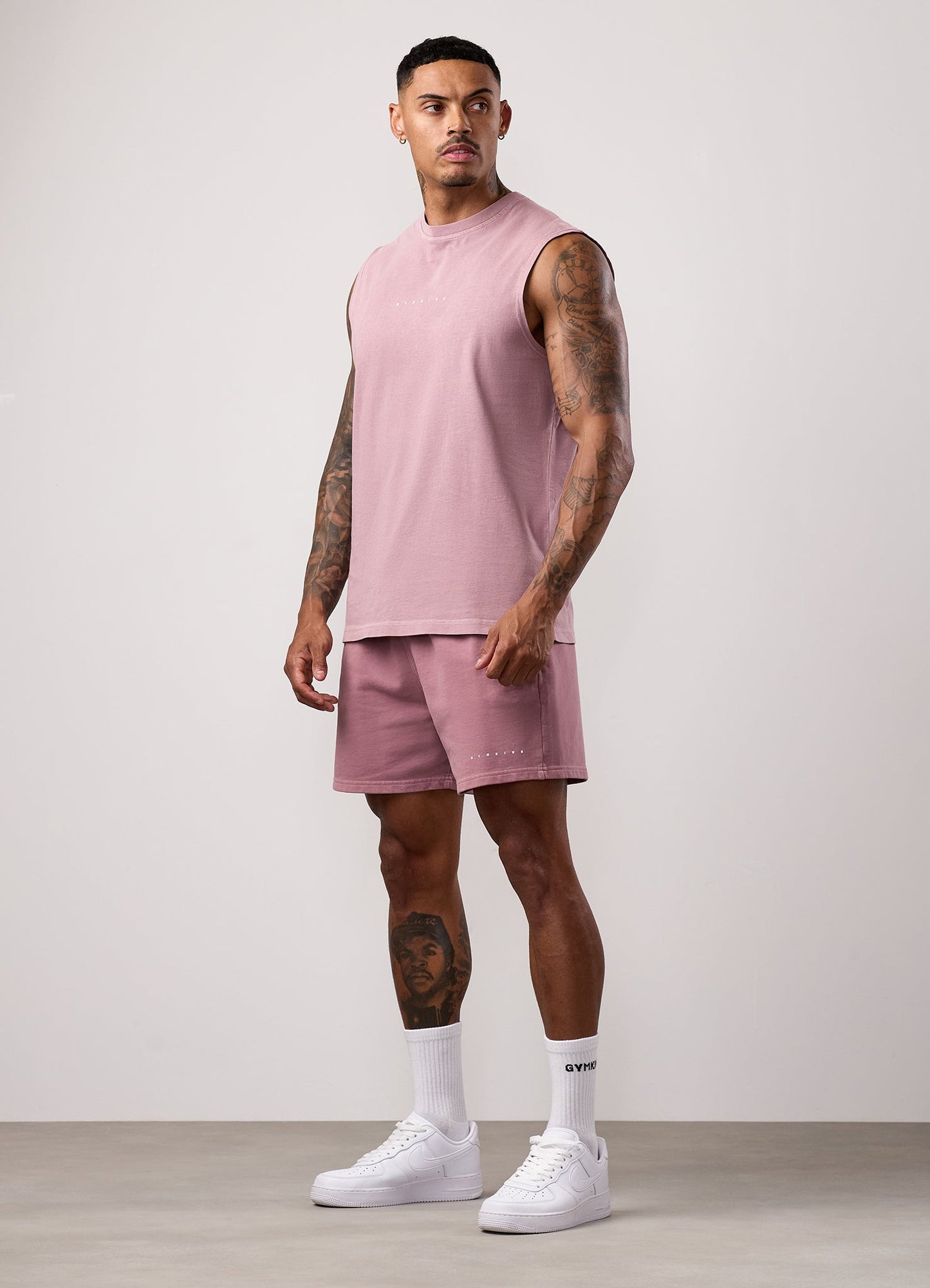 Gym King Purpose Washed Short - Dusky Mauve