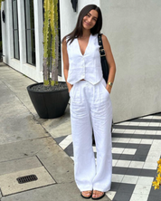 Classy Lady - Linen Two-piece Set