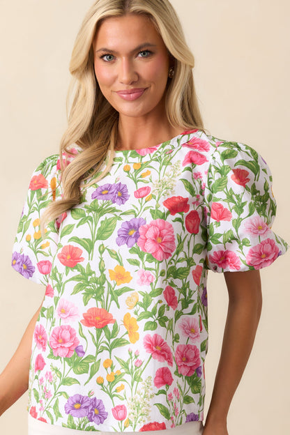 Lane Secret Garden Floral Cotton Top