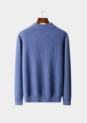 NOBA WOOL HALF ZIP POLO