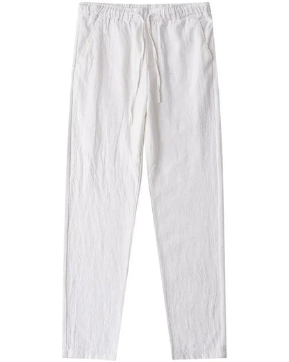 Men's Straight Linen &amp; Cotton Trousers Old Money Style - Clément Trousers