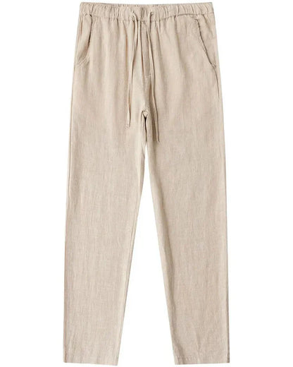 Men's Straight Linen &amp; Cotton Trousers Old Money Style - Clément Trousers