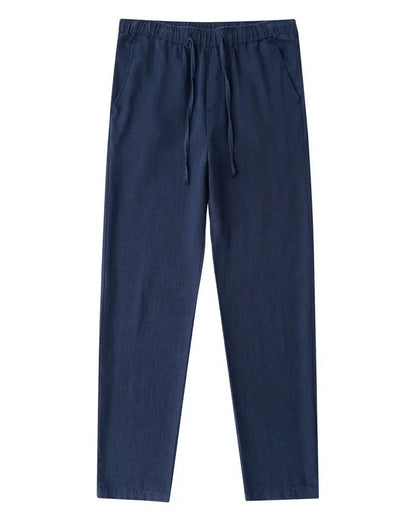 Men's Straight Linen &amp; Cotton Trousers Old Money Style - Clément Trousers