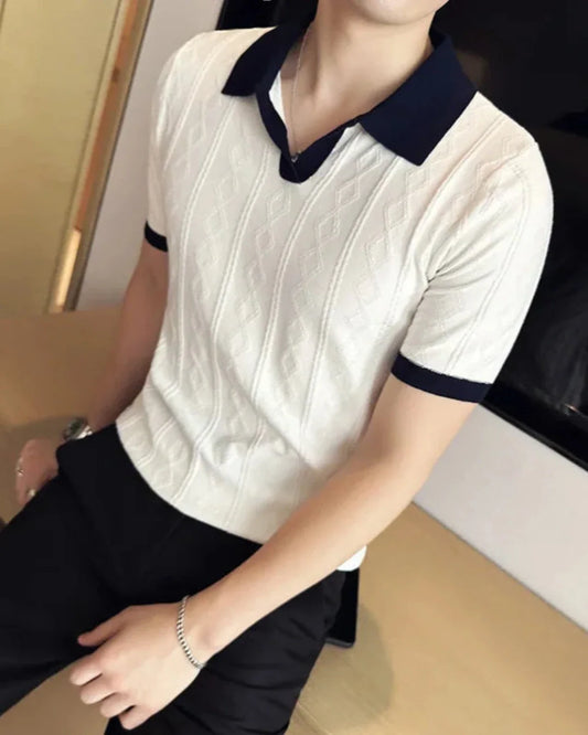 Elegant Men's Short Sleeve Polo Shirt - Benoît Polo Shirt